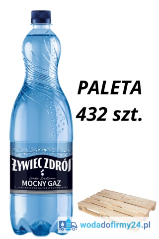 1 PALETA (432 szt.) Woda Żywiec Zdrój 1,5L Mocny Gaz paleta wody