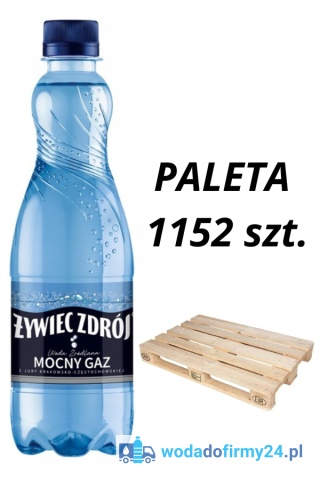 1 PALETA (1152 szt.) Woda Żywiec Zdrój 0,5L Mocny Gaz 1,39/szt. netto paleta wody