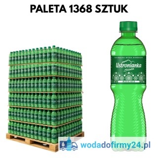 1 PALETA (1368 szt.) Woda Ustronianka 0,5L lekko gazowana paleta wody