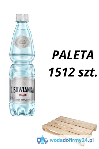 1 PALETA (1512szt.) Woda Cisowianka 0,5L 1,16 netto lekko gazowana paleta wody