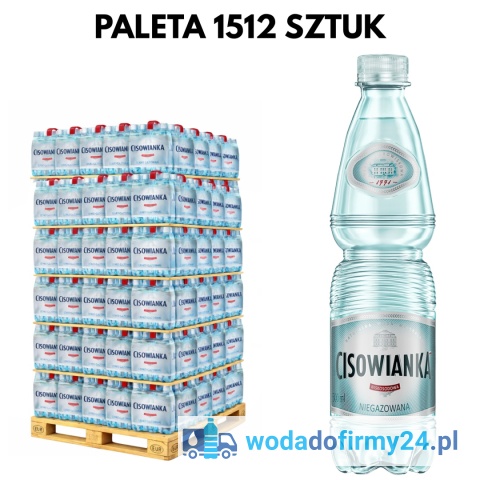 1 PALETA (1512szt.) Woda Cisowianka 0,5L niegazowana 1,16 netto paleta wody