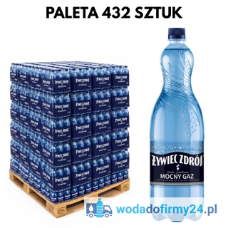 1 PALETA (432 szt.) Woda Żywiec Zdrój 1,5L Mocny Gaz paleta wody