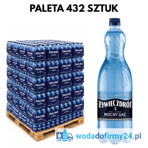 1 PALETA (432 szt.) Woda Żywiec Zdrój 1,5L Mocny Gaz paleta wody