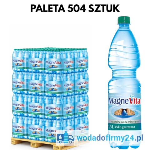 Woda Lekko Gazowana MagneVita 1,5L – 504 szt. Paleta | Sprzedaż Hurtowa