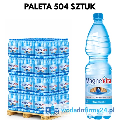 Woda Niegazowana MagneVita 1,5L – 504 szt. Paleta | Sprzedaż Hurtowa