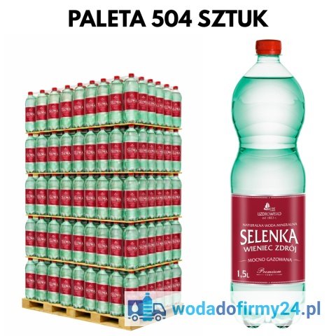 1 PALETA (504 szt.) Selenka 1,5L mocno gazowana 1,35/szt. netto!