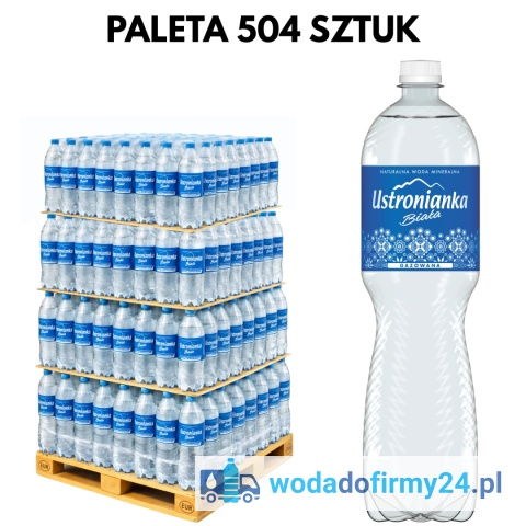 1 PALETA (504 szt.) Ustronianka 1,5L gazowana paleta wody