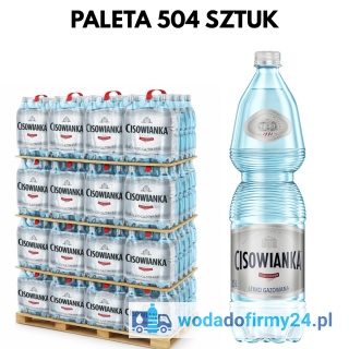 1 PALETA (504szt.) Woda Cisowianka 1,5L lekko gazowana 1,95 netto paleta wody