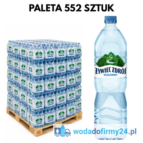 1 PALETA (552 szt.) WODA Żywiec Zdrój 1,5L NIEGAZOWANY paleta wody