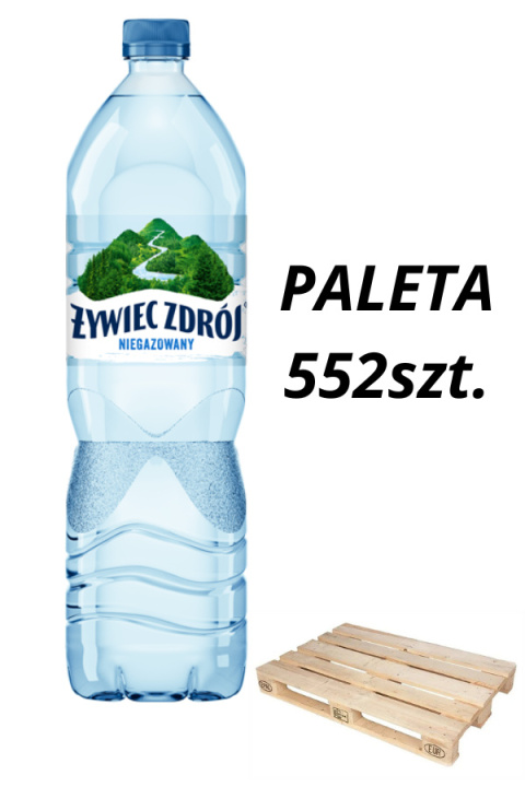 1 PALETA (552 szt.) WODA Żywiec Zdrój 1,5L NIEGAZOWANY paleta wody 1 PALETA (552 szt.) WODA Żywiec Zdrój 1,5L NIEGAZOWANY paleta wody