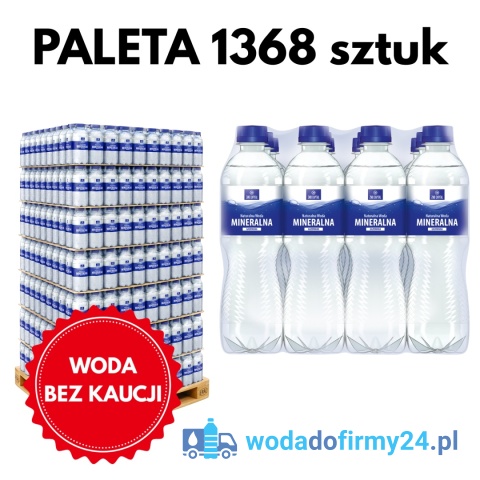 Naturalna Woda Mineralna Ustronianka 0,5L gazowana - Paleta wody 1368szt.