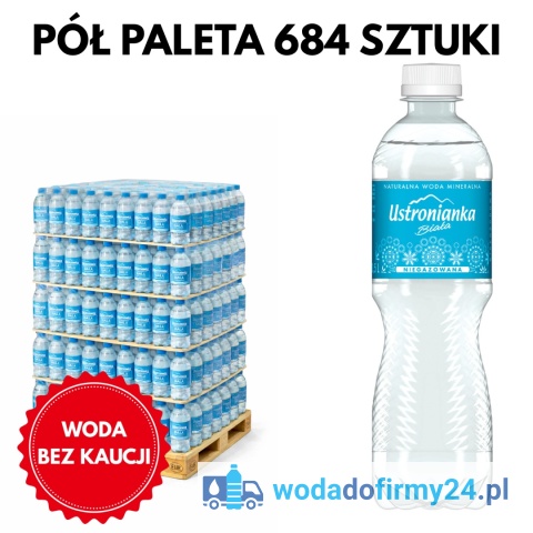 woda butelkowana Ustronianka 0,5L niegazowana 684 szt paleta hurt