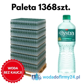 Woda Bystra 0,5L gazowana – paleta wody 1368 szt.