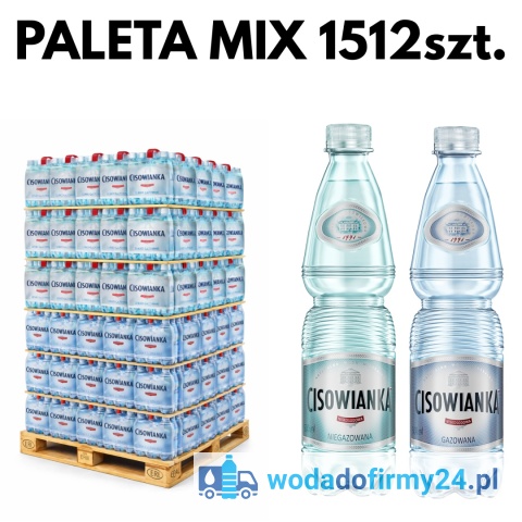 Cisowianka 0,5L mix paleta 1512 szt woda dla firm i pracowników