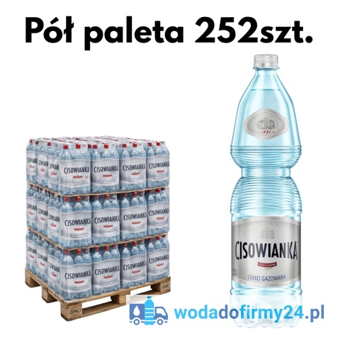 Woda Cisowianka 1,5L lekko gazowana 252szt. Pół paleta
